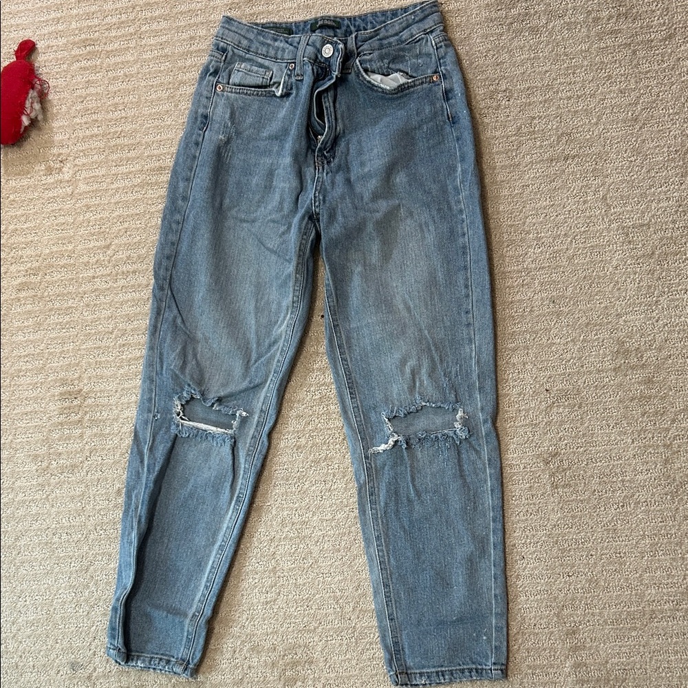 Wild Fable Blue Distressed Boyfriend Jeans